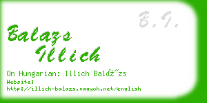 balazs illich business card